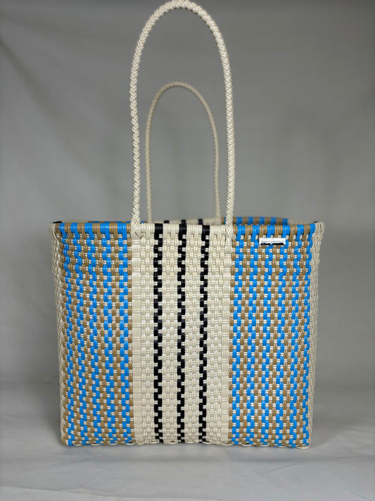 Big Tote 3/4- Beige Blue