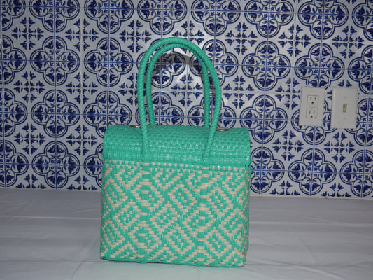 Lonchera- Aqua&Beige